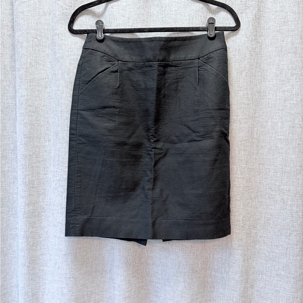J. Crew Black Pencil Skirt size 4
